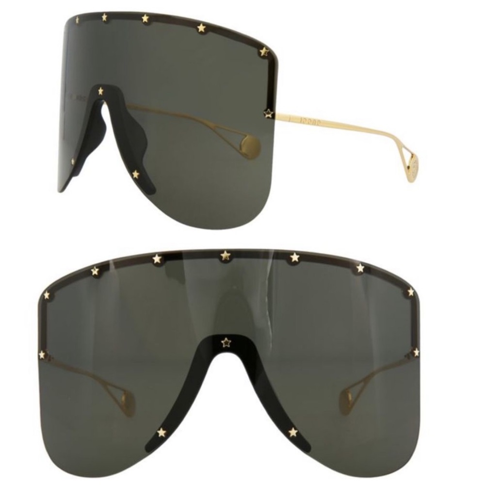 Gucci shield rimless sunglasses